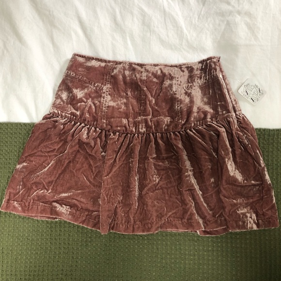 Free People Sweet but Tough Crushed Velvet Mini Skirt - Picture 3 of 7
